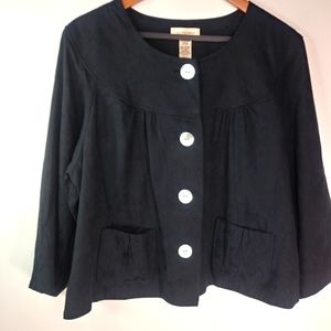 Covington XL Black Sculpted Art Jacket Plus